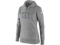 San Diego Charger Women Nike Heart & Soul Pullover Hoodie Light Grey