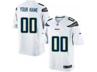 San Diego Chargers Customized Youth Road Jersey - White Nike NFL Limited