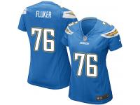 San Diego Chargers D.J.Fluker Women's Alternate Jersey - Electric Blue Nike NFL #76 Game