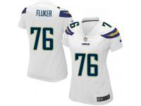 San Diego Chargers D.J.Fluker Women's Road Jersey - White Nike NFL #76 Game