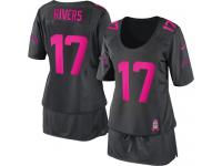 San Diego Chargers Philip Rivers Women's Jersey - Dark Grey Breast Cancer Awareness Nike NFL #17 Game