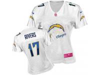 San Diego Chargers Philip Rivers Women's Jersey - White Fem Fan Nike NFL #17 Game