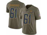 Scott Quessenberry Youth Los Angeles Chargers Nike 2017 Salute to Service Jersey - Limited Green