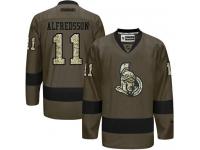 Senators #11 Daniel Alfredsson Green Salute to Service Stitched NHL Jersey