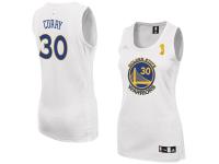 Stephen Curry Golden State Warriors adidas Women's Trophy Banner Replica Jersey - White