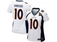 Super Bowl 50 #10 Emmanuel Sanders Denver Broncos Road Jersey _ Nike Women's White NFL Game