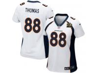 Super Bowl 50 Denver Broncos Demaryius Thomas Women's Road Jersey - White Nike NFL #88 Game