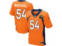 Super Bowl 50 Men Nike NFL Denver Broncos #54 Brandon Marshall Authentic Elite Home Orange Jersey