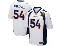 Super Bowl 50 Men Nike NFL Denver Broncos #54 Brandon Marshall Road White Game Jersey