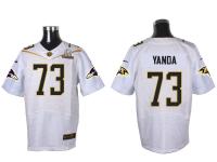Super Bowl 50 Nike Baltimore Ravens #73 Marshal Yanda Men Elite White Jerseys