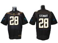 Super Bowl 50 Nike Carolina Panthers #28 Jonathan Stewart Men Elite Black Jerseys