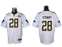 Super Bowl 50 Nike Carolina Panthers #28 Jonathan Stewart Men Elite White Jerseys
