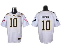 Super Bowl 50 Nike Houston Texans #10 DeAndre Hopkins Men Elite White Jerseys