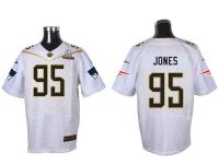 Super Bowl 50 Nike New England Patriots #95 Chandler Jones Men Elite White Jerseys