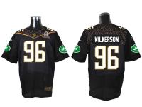 Super Bowl 50 Nike New York Jets #96 Muhammad Wilkerson Men Elite Black Jerseys