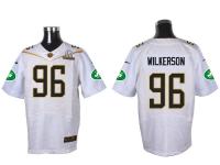 Super Bowl 50 Nike New York Jets #96 Muhammad Wilkerson Men Elite White Jerseys