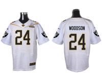 Super Bowl 50 Nike Oakland Raiders #24 Charles Woodson Men Elite White Jerseys