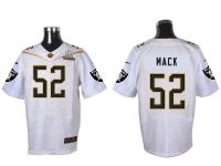 Super Bowl 50 Nike Oakland Raiders #52 Khalil Mack Men Elite White Jerseys