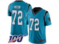 Taylor Moton Youth Blue Limited Jersey #72 Football Alternate Carolina Panthers 100th Season Vapor Untouchable