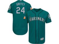Teal Green Ken Griffey Men #24 Majestic MLB Seattle Mariners Flexbase Collection Jersey