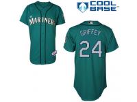 Teal Green Ken Griffey Women #24 Majestic MLB Seattle Mariners Cool Base Alternate Jersey