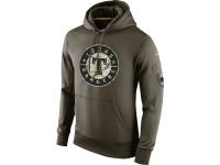 Texas Rangers MLB Nike Olive Salute To Service KO Performance Hoodie