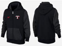 Texas Rangers Nike Logo Zipper Campaign Hoodie - Black