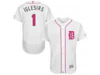Tigers #1 Jose Iglesias White Flexbase Authentic Collection 2016 Mother Day Stitched Baseball Jersey