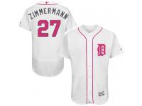 Tigers #27 Jordan Zimmermann White Flexbase Authentic Collection 2016 Mother Day Stitched Baseball Jersey