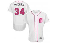 Tigers #34 James McCann White Flexbase Authentic Collection 2016 Mother Day Stitched Baseball Jersey