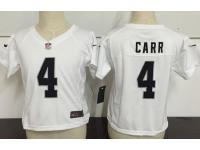 Toddler Oakland Raiders #4 Derek Carr White Road Stitched NFL Nike Game Jersey