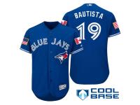 Toronto Blue Jays #19 Jose Bautista Blue Stars & Stripes 2016 Independence Day Cool Base Jersey