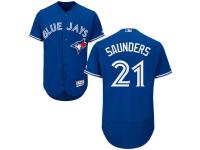 Toronto Blue Jays #21 Michael Saunders Majestic Flexbase Authentic Collection Player Jersey - Royal