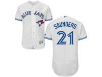 Toronto Blue Jays #21 Michael Saunders Majestic Flexbase Authentic Collection Player Jersey - White