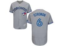 Toronto Blue Jays #6 Marcus Stroman Majestic Flexbase Authentic Collection Player Jersey - Grey