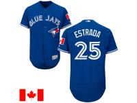 Toronto Blue Jays Marco Estrada #25 Majestic Royal 2016 Canada Day Flex Base Jersey