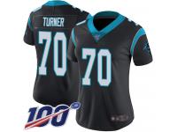 Trai Turner Women's Black Limited Jersey #70 Football Home Carolina Panthers 100th Season Vapor Untouchable