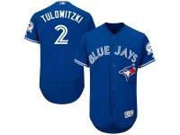 Troy Tulowitzki Toronto Blue Jays Majestic 40th Anniversary Flexbase Authentic Collection Jersey - Royal