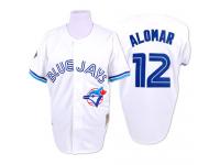 White 1993 Throwback Roberto Alomar Men #12 Mitchell And Ness MLB Toronto Blue Jays Jersey