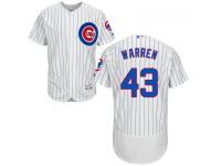 White Adam Warren Men #43 Majestic MLB Chicago Cubs Flexbase Collection Jersey