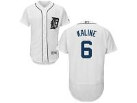 White Al Kaline Men #6 Majestic MLB Detroit Tigers Flexbase Collection Jersey
