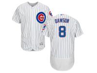 White Andre Dawson Men #8 Majestic MLB Chicago Cubs Flexbase Collection Jersey