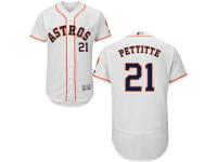 White Andy Pettitte Men #21 Majestic MLB Houston Astros Flexbase Collection Jersey