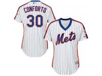 White Authentic Michael Conforto Women's Jersey #30 Cool Base MLB New York Mets Majestic Alternate