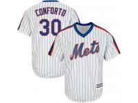 White Authentic Michael Conforto Youth Jersey #30 Cool Base MLB New York Mets Majestic Alternate