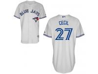 White Brett Cecil Men #27 Majestic MLB Toronto Blue Jays Home Jersey