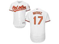 White Brian Matusz Men #17 Majestic MLB Baltimore Orioles Flexbase Collection Jersey