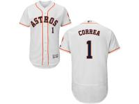 White Carlos Correa Men #1 Majestic MLB Houston Astros Flexbase Collection Jersey