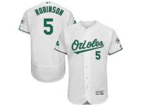 White Celtic Brooks Robinson Men #5 Majestic MLB Baltimore Orioles Flexbase Collection Jersey