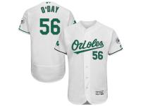 White Celtic Darren O'Day Men #56 Majestic MLB Baltimore Orioles Flexbase Collection Jersey